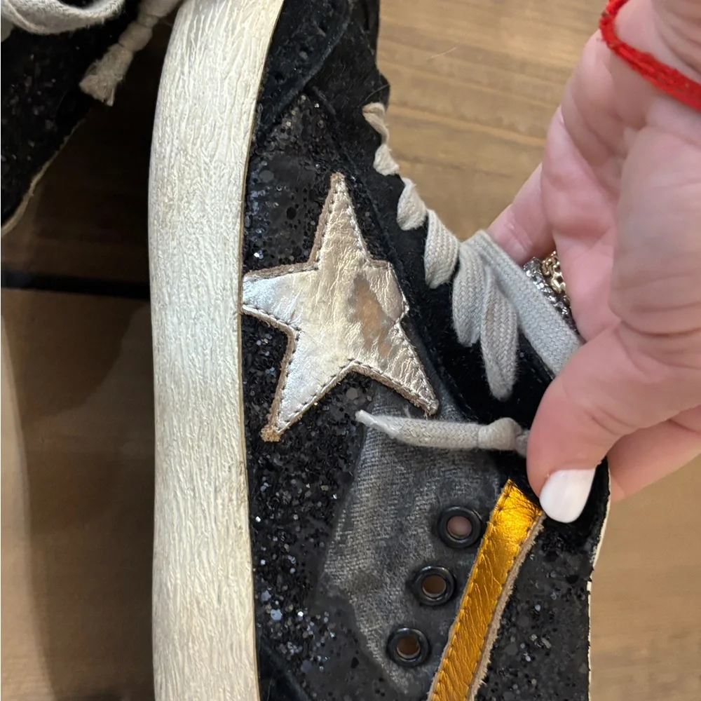 Golden Goose Black and Gold Sneakers - Picture 6 of 8
